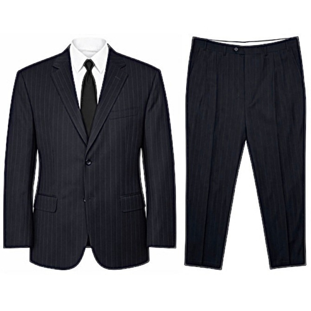 Canali Suit Mens 48R 38x30 Italian Wool Navy Blue Wool 2-Button Formal Business